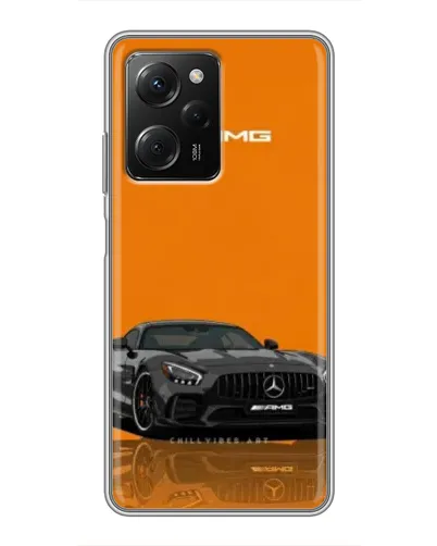 Чехол для Xiaomi POCO X5 Pro (5G) с картинкой «Оранжевый Mercedes AMG»