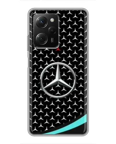 Чехол для Xiaomi POCO X5 Pro (5G) с картинкой «Mercedes — бирюзовый акцент»