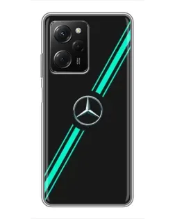 Чехол для Xiaomi POCO X5 Pro (5G) с картинкой «Спортивные линии Mercedes» Чехол для Xiaomi POCO X5 Pro (5G) с картинкой «Спортивные линии Mercedes»