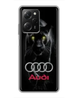 Чехол для Xiaomi POCO X5 Pro (5G) с картинкой «Пантера и Audi» Чехол для Xiaomi POCO X5 Pro (5G) с картинкой «Пантера и Audi»