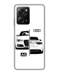 Чехол для Xiaomi POCO X5 Pro (5G) с картинкой «Audi — контрастный дизайн» Чехол для Xiaomi POCO X5 Pro (5G) с картинкой «Audi — контрастный дизайн»