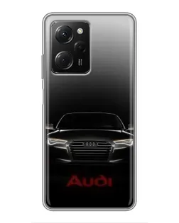 Чехол для Xiaomi POCO X5 Pro (5G) с картинкой «Audi — градиентный контур» Чехол для Xiaomi POCO X5 Pro (5G) с картинкой «Audi — градиентный контур»