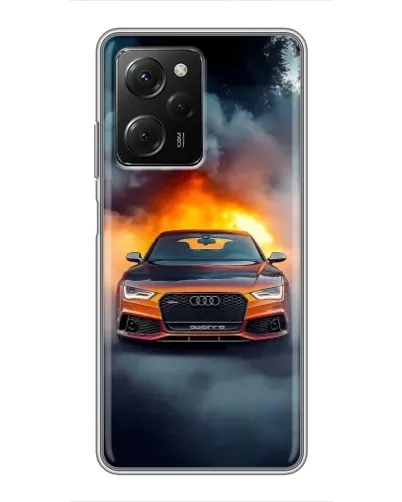 Чехол для Xiaomi POCO X5 Pro (5G) с картинкой «Audi в огненном дыму» Чехол для Xiaomi POCO X5 Pro (5G) с картинкой «Audi в огненном дыму»