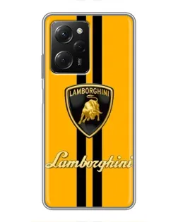 Чохол для Xiaomi POCO X5 Pro (5G) з картинкою «Lamborghini Stripe жовтий»