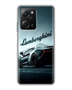 Чехол для Xiaomi POCO X5 Pro (5G) с картинкой «Классическая надпись Lamborghini»