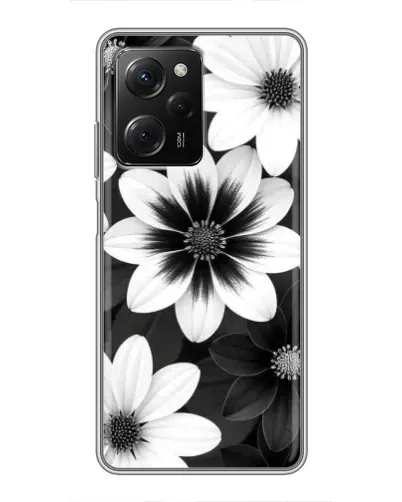 Чехол для Xiaomi POCO X5 Pro (5G) с картинкой «Монохромные астры» Чехол для Xiaomi POCO X5 Pro (5G) с картинкой «Монохромные астры»