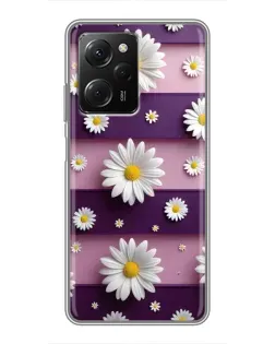 Чехол для Xiaomi POCO X5 Pro (5G) с картинкой «Ромашки на фиолетовом» Чехол для Xiaomi POCO X5 Pro (5G) с картинкой «Ромашки на фиолетовом»