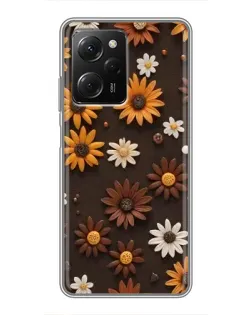 Чехол для Xiaomi POCO X5 Pro (5G) с картинкой «Узор из маленьких подсолнухов» Чехол для Xiaomi POCO X5 Pro (5G) с картинкой «Узор из маленьких подсолнухов»