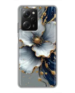 Чехол для Xiaomi POCO X5 Pro (5G) с картинкой «Белый цветок и золотой флюид» Чехол для Xiaomi POCO X5 Pro (5G) с картинкой «Белый цветок и золотой флюид»