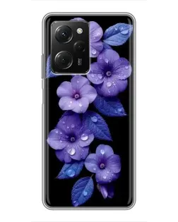 Чехол для Xiaomi POCO X5 Pro (5G) с картинкой «Фиолетовые цветы с росою» Чехол для Xiaomi POCO X5 Pro (5G) с картинкой «Фиолетовые цветы с росою»