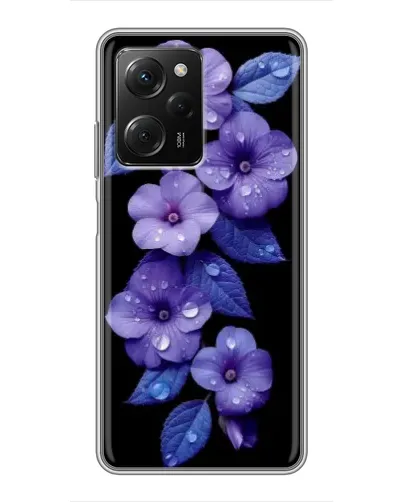 Чехол для Xiaomi POCO X5 Pro (5G) с картинкой «Фиолетовые цветы с росою» Чехол для Xiaomi POCO X5 Pro (5G) с картинкой «Фиолетовые цветы с росою»