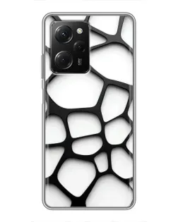 Чехол для Xiaomi POCO X5 Pro (5G) с картинкой «Белая объемная сетка» Чехол для Xiaomi POCO X5 Pro (5G) с картинкой «Белая объемная сетка»