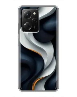 Чехол для Xiaomi POCO X5 Pro (5G) с картинкой «Объемные черно-белые ленты» Чехол для Xiaomi POCO X5 Pro (5G) с картинкой «Объемные черно-белые ленты»
