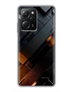 Чехол для Xiaomi POCO X5 Pro (5G) с картинкой «Черные геометрические блоки»