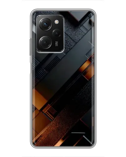 Чехол для Xiaomi POCO X5 Pro (5G) с картинкой «Черные геометрические блоки» Чехол для Xiaomi POCO X5 Pro (5G) с картинкой «Черные геометрические блоки»