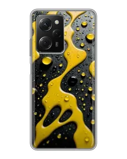 Чехол для Xiaomi POCO X5 Pro (5G) с картинкой «Жидкое желтое золото»