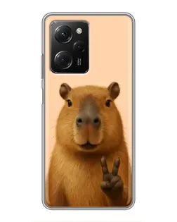 Чехол для Xiaomi POCO X5 Pro (5G) с картинкой «Капибара виктория» Чехол для Xiaomi POCO X5 Pro (5G) с картинкой «Капибара виктория»