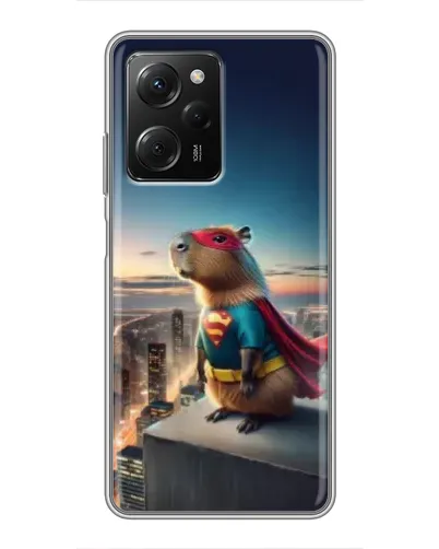 Чехол для Xiaomi POCO X5 Pro (5G) с картинкой «Капи-мен супергерой» Чехол для Xiaomi POCO X5 Pro (5G) с картинкой «Капи-мен супергерой»