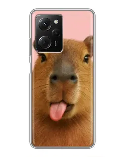 Чехол для Xiaomi POCO X5 Pro (5G) с картинкой «Капибара с языком» Чехол для Xiaomi POCO X5 Pro (5G) с картинкой «Капибара с языком»