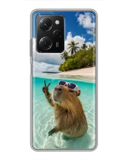 Чехол для Xiaomi POCO X5 Pro (5G) с картинкой «Капибара на море» Чехол для Xiaomi POCO X5 Pro (5G) с картинкой «Капибара на море»