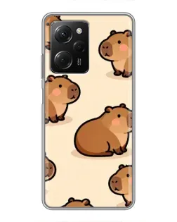 Чехол для Xiaomi POCO X5 Pro (5G) с картинкой «Паттерн милых капибар» Чехол для Xiaomi POCO X5 Pro (5G) с картинкой «Паттерн милых капибар»