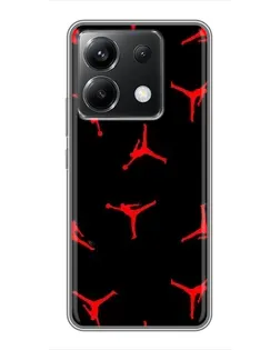 Чехол для Xiaomi POCO X6 5G с картинкой «Jordan Red Pattern» Чехол для Xiaomi POCO X6 5G с картинкой «Jordan Red Pattern»
