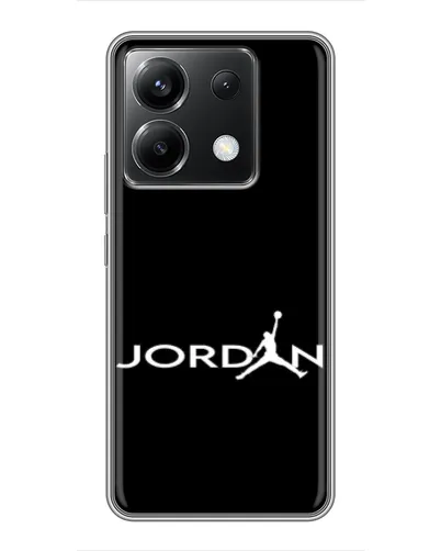 Чехол для Xiaomi POCO X6 5G с картинкой «Jordan White Logo» Чехол для Xiaomi POCO X6 5G с картинкой «Jordan White Logo»