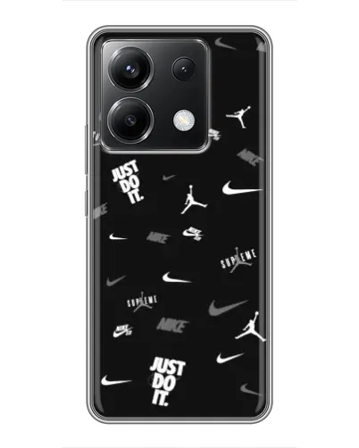 Чехол для Xiaomi POCO X6 5G с картинкой «Nike Black Pattern» Чехол для Xiaomi POCO X6 5G с картинкой «Nike Black Pattern»