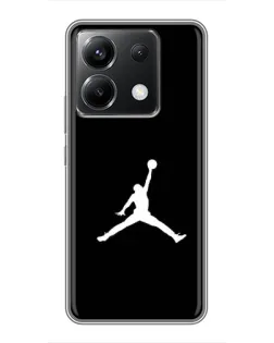 Чехол для Xiaomi POCO X6 5G с картинкой «Jordan Silhouette»