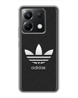 Чехол для Xiaomi POCO X6 5G с картинкой «Adidas Карбоновая текстура»