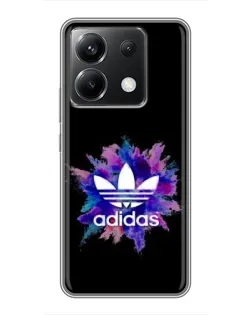 Чехол для Xiaomi POCO X6 5G с картинкой «Взрыв красок Adidas»
