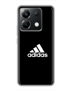 Чехол для Xiaomi POCO X6 5G с картинкой «Черная классика Adidas»