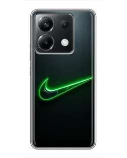 Чехол для Xiaomi POCO X6 5G с картинкой «Неоновый контур Nike»