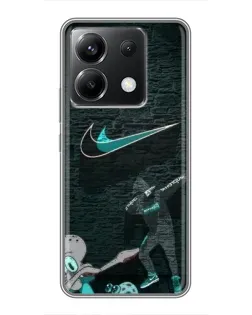 Чехол для Xiaomi POCO X6 5G с картинкой «Спортивный арт Nike»