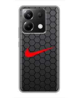 Чехол для Xiaomi POCO X6 5G с картинкой «Nike — карбоновая сетка»