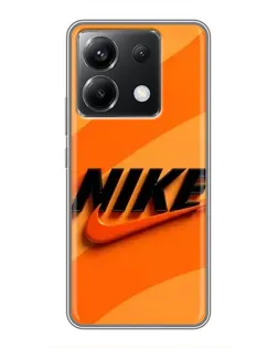 Чехол для Xiaomi POCO X6 5G с картинкой «Оранжевый драйв Nike»