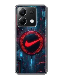 Чехол для Xiaomi POCO X6 5G с картинкой «Техногенный стиль Nike»