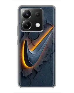 Чехол для Xiaomi POCO X6 5G с картинкой «Объемный логотип Найк»