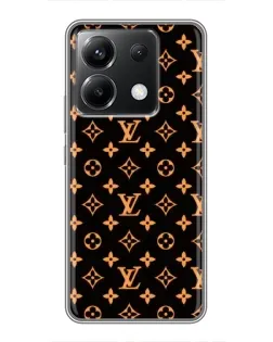 Чехол для Xiaomi POCO X6 5G с картинкой «Золотая монограмма LV»