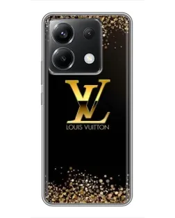 Чехол для Xiaomi POCO X6 5G с картинкой «LV — золотые искры»