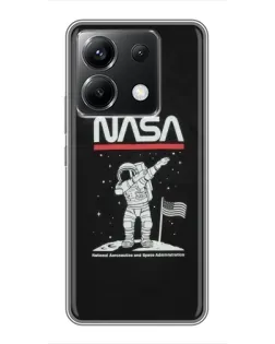 Чехол для Xiaomi POCO X6 5G с картинкой «NASA — шагаем по Луне» Чехол для Xiaomi POCO X6 5G с картинкой «NASA — шагаем по Луне»