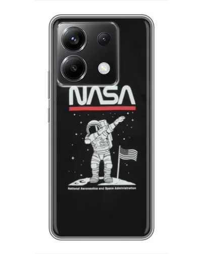 Чехол для Xiaomi POCO X6 5G с картинкой «NASA — шагаем по Луне» Чехол для Xiaomi POCO X6 5G с картинкой «NASA — шагаем по Луне»