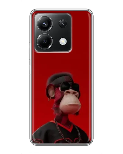 Чехол для Xiaomi POCO X6 5G с картинкой «Bored Ape в красном» Чехол для Xiaomi POCO X6 5G с картинкой «Bored Ape в красном»