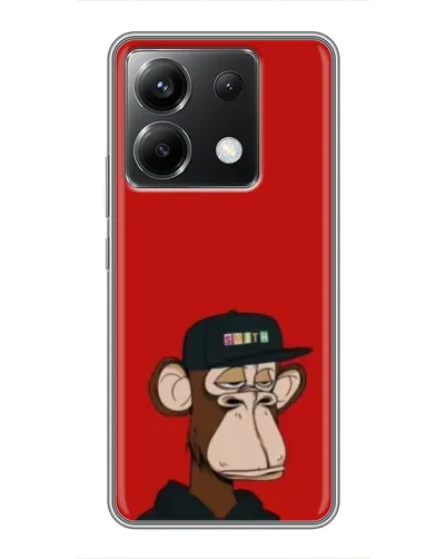 Чехол для Xiaomi POCO X6 5G с картинкой «Bored Ape — красный фон» Чехол для Xiaomi POCO X6 5G с картинкой «Bored Ape — красный фон»