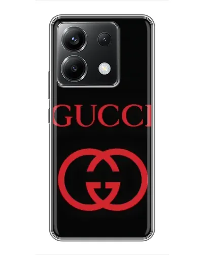 Чехол для Xiaomi POCO X6 5G с картинкой «Gucci — красный логотип»