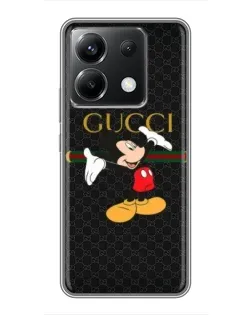 Чехол для Xiaomi POCO X6 5G с картинкой «Микки Маус Gucci»