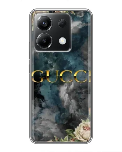 Чехол для Xiaomi POCO X6 5G с картинкой «Абстрактные цветы Gucci»