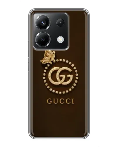 Чехол для Xiaomi POCO X6 5G с картинкой «Gucci — золотая бабочка»