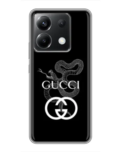Чехол для Xiaomi POCO X6 5G с картинкой «Gucci — серебряная змея»