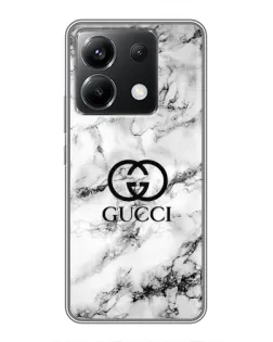 Чехол для Xiaomi POCO X6 5G с картинкой «Gucci — мраморный шик»